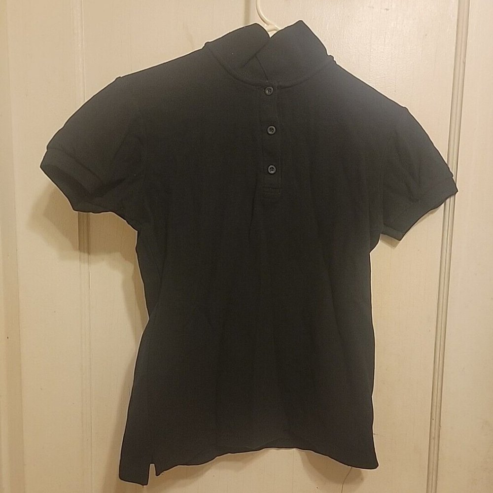 Gildan Premium Cotton Black Polo Womens Size Medium